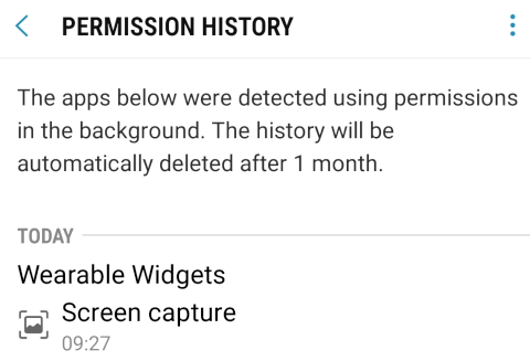 Samsung permission notification